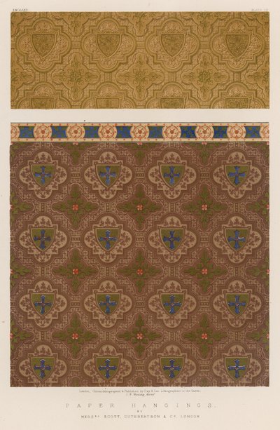 Paper Hangings av Mrs Scott, Cuthbertson og Co, London av English School