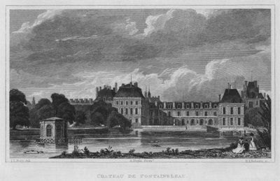 Paris, Chateau De Fontainebleau (gravering) av English School