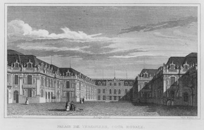 Paris, Palace of Versailles, Royal Court (gravering) av English School