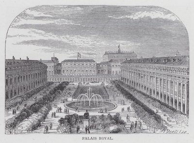 Paris, Palais Royal (gravering) av English School