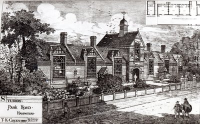 Park Road, Hampstead, aus The Building News, 3. September 1880 von English School