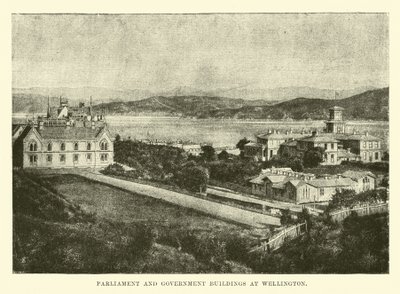 parlamentet og regjeringsbygningene i Wellington av English School