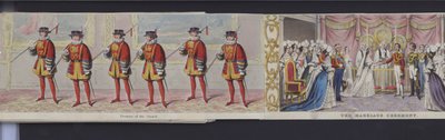 En del av panoramaet av ekteskapet til dronning Victoria, ca. 1840 (håndfarget akvatint) av English School