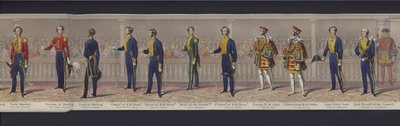 En del av panoramaet av ekteskapet til dronning Victoria, ca. 1840 (håndfarget akvatint) av English School