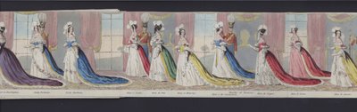 En del av panoramaet av ekteskapet til dronning Victoria, ca. 1840 (håndfarget akvatint) av English School