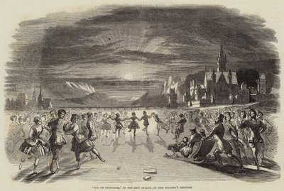 "Pas de Patineurs," i den nye balletten, ved Her Majesty's Theatre (gravering) av English School