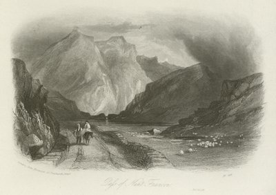 Pass av Nant Ffrancon, Nord-Wales av English School