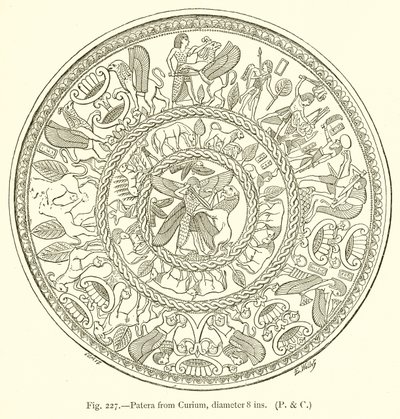 Patera fra Curium, diameter 8 tommer av English School