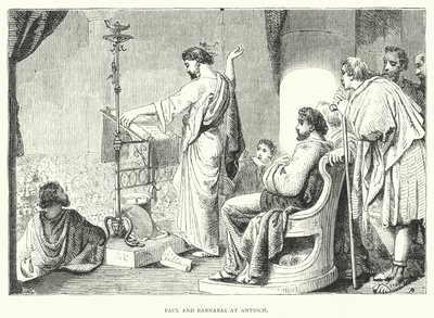 Paulus og Barnabas i Antiokia (gravering) av English School