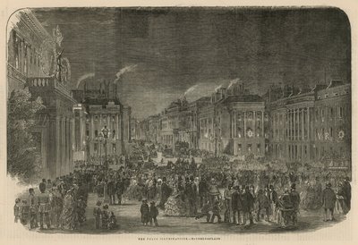 Friedensilluminationen am Waterloo Place von English School