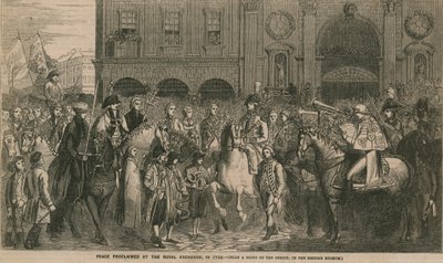 Fred proklamert på Royal Exchange i 1748 av English School