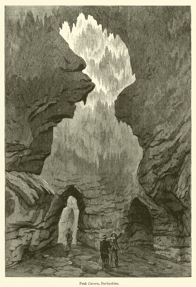 Peak Cavern, Derbyshire (gravering) av English School