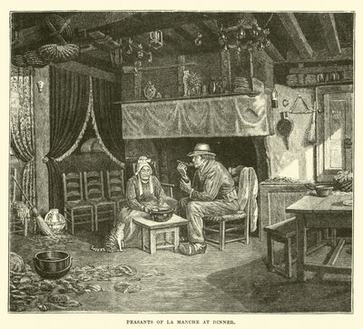 Bauern von La Manche beim Abendessen von English School