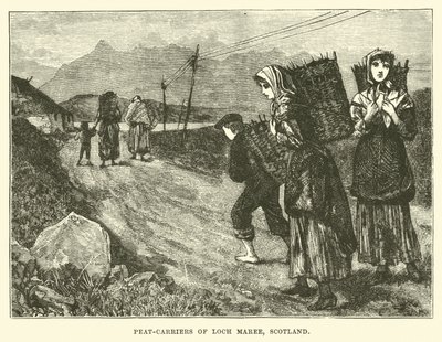 Torvbærere av Loch Maree, Skottland av English School