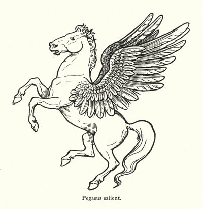 Pegasus fremtredende (gravering) av English School