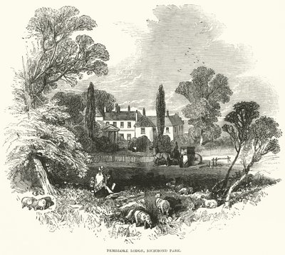 Pembroke Lodge, Richmond Park (gravering) av English School