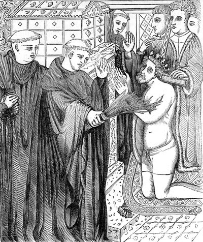 Penance of Henry II, etter en gravering i Carters 