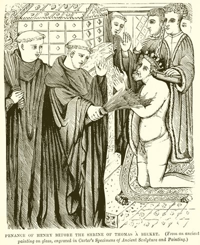 Bot fra Henry før helligdommen til Thomas a Becket av English School