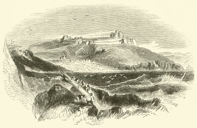 Pendennis Castle (gravering) av English School