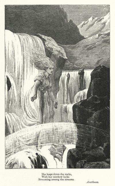 Percy Bysshe Shelley: Illustrasjon til Arethusa (gravering) av English School