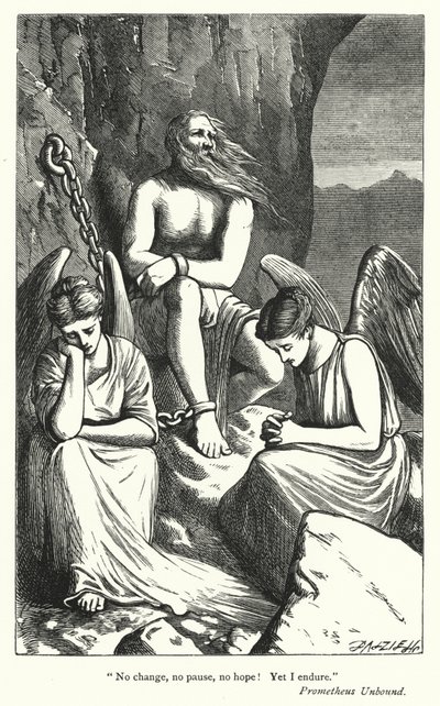 Percy Bysshe Shelley: Illustrasjon til Prometheus ubundet (gravering) av English School