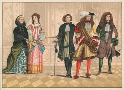 Personer med utmerkelse, muligens tyske, ca 1680 (chromolitho) av English School