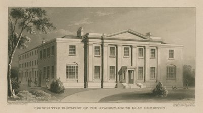 Perspektivhøyde av Academy House på Homerton av English School