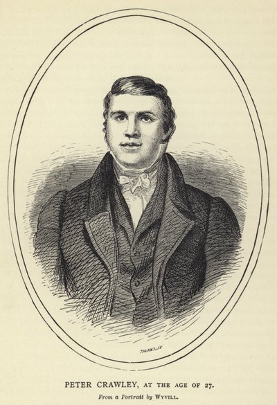 Peter Crawley, i en alder av 27, Fra et portrett av Wyvill av English School