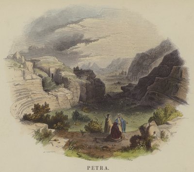 Petra (farget gravering) av English School