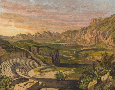 Petra, Jordan (fargelitografi) av English School