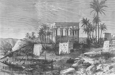 Faraos seng på øya Philae av English School