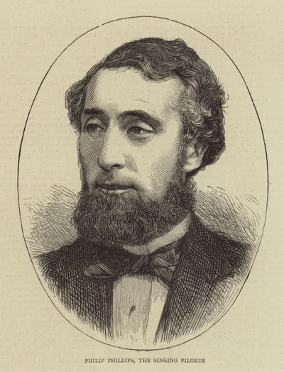 Philip Phillips, den syngende pilegrim (gravering) av English School