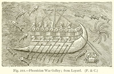 Phoenician War Galley; fra Layard av English School