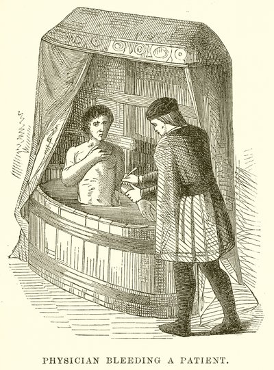 Lege som blør en pasient av English School