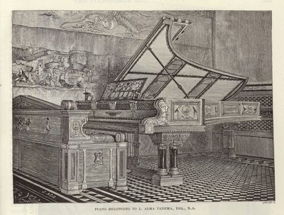Piano som tilhører Lawrence Alma-Tadema av English School