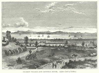 Picardy Village og Gayfield House (gravering) av English School