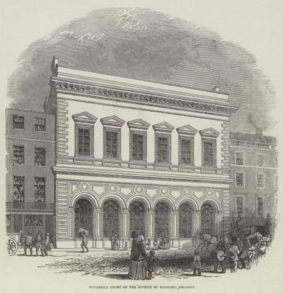 Piccadilly Front of the Museum of Economic Geology (gravering) av English School