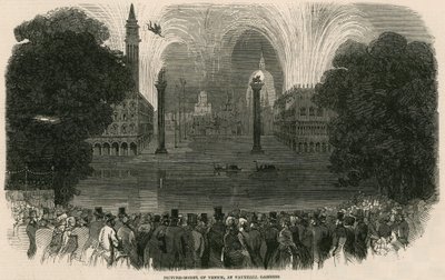 Bildemodell av Venezia ved Vauxhall Gardens, London av English School