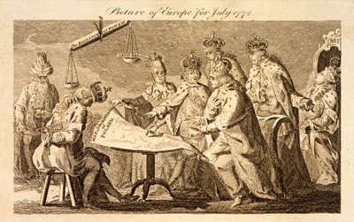 Bilde av Europa for juli 1772, ca. 1772 (gravering) av English School