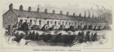 Pitmen's Dwellings in the North (gravering) av English School