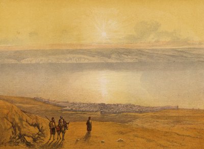 Steder nevnt i Bibelen: Tiberias (chromolitho) av English School