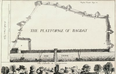 Plan of Bagdad, fra en engelsk oversettelse av Les Six Voyages de J.B. Tavernier av English School