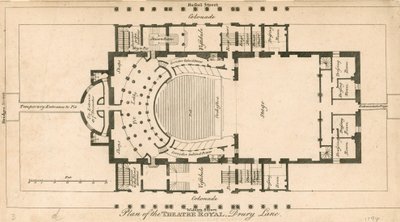 Plan for Theatre Royal, Drury Lane, London av English School