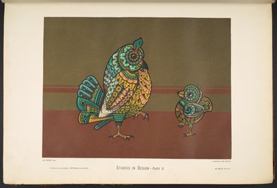 Plate ii, fra Studies in Design. [60 fargede plater.] av English School
