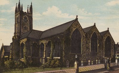 Plymouth: St Andrews Church (farge litho) av English School
