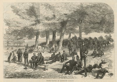 Politiet venter i Kensington Gardens av English School