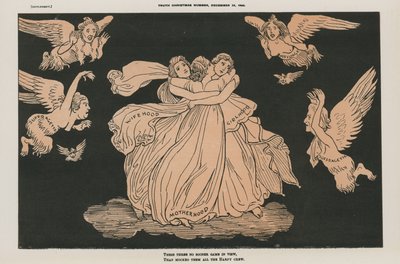 Politisk tegneserie (fargelitografi) av English School