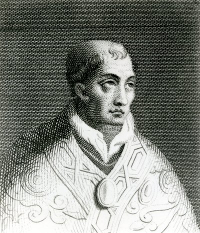 Pave Johannes VIII (820-82) (gravering) av English School
