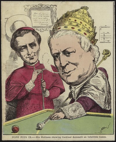 Pave Pius IX - Hans Hellighet viser kardinal Antonelli en ufeilbarlig kanon av English School