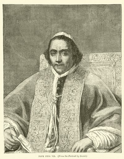 Pave Pius VII (gravering) av English School